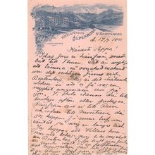 Gruss Aus Hotel Pension Alpenrose St Beatenberg 1901 Swiss Postcard