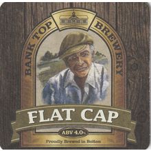 BEER MAT - BANK TOP BREWERY - FLAT CAP - (Cat No 025) - (2017)