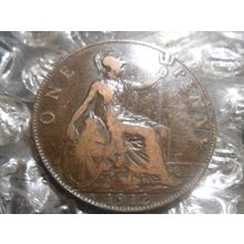 1912H George V penny.