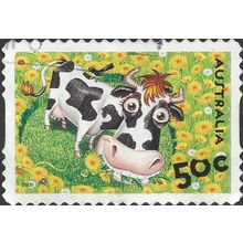 AUSTRALIA, MAMMALS, Abigail Cow s/a, green 2005, 50c, #4