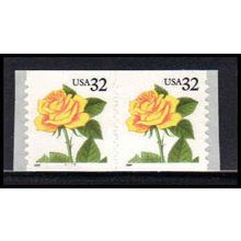3054 32c Yellow Rose Very Fine MNH CNP Left 7777 PA1905