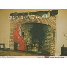 White Roding nr Braintree Essex Windmill Christmas Santa Claus Lookout Postcard