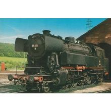 Personenzug Lokomotive 65 001 Bundesbahn 1951 German Train Postcard