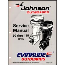 Johnson 90 Thru 115 90° CV Outboard Motor Service Manual 1996 507267 PDF