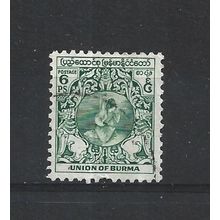 Burma.SG101 6p Dancer (Green).Fine Used.Jul25p