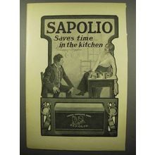 1903 Sapolio Soap Ad - Saves Time in the Kitchen