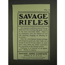 1903 Savage Arms Savage Rifles Ad