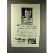 1927 Williams Shaving Cream Ad - Seem Sharper