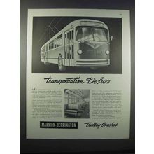 1946 Marmon-Herrington Trolley Coaches Ad - De Luxe