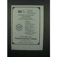 1976 Phillips Business College Ad - 46th Year