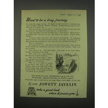 1949 Jowett Javelin Car Ad - Used to be a long journey