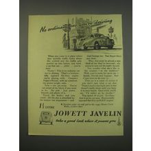 1949 Jowett Javelin Car Ad - No ordinary car you're driving