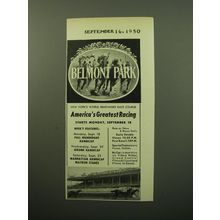 1950 Belmont Park Racetrack Ad - America's greatest racing
