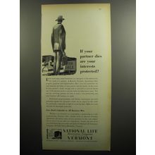 1951 National Life Insurance Ad - If your partner dies are interests protected