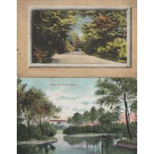 The Plantation Mesues Park 2x Old Wigan Postcard s
