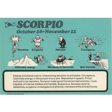 Scorpio Energy Courageous Reticent Surgeon Doctor Astrology Postcard