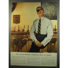 1955 Hathaway Shirts Ad - Five ways to identify a Hathaway shirt - at a glance