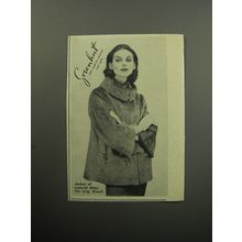 1957 Grenhut Fur Coat Advertisement - Jacket of natural Otter Fur orig. Brazil