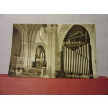 INTERIOR, WIMBORNE MINSTER, DORSET . unused vintage postcard RP #