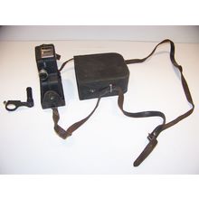 MODEL A-8 UNIVEX CINE CAMERA & CASE MADE IN USA 1930's ART DECO VINTAGE