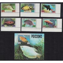 Benin Fish 6v+MS 1999 MNH SG#1816-MS1822