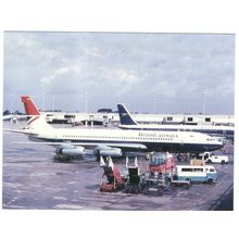 BOEING 707 AIRCRAFT BRITISH AIRWAYS AT MANCHESTER AIRPORT CARD NO W 56
