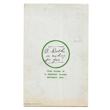 Postcard humorous "a this place is a perfect blank without you" posted 1918