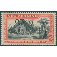New Zealand 1940 8d black & red Official SGO149 MNH