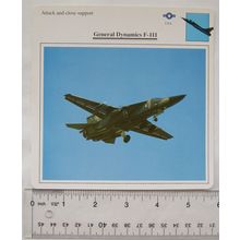 General Dynamics F-111 - USA - Attack & Close Support - Collectors Club Card
