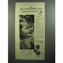 1943 Clapp's Baby Food Ad - Well Fed Point Rationing