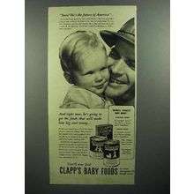 1943 Clapp's Baby Food Ad - The Future of America