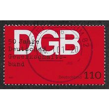 GER 1999 110pf '50TH ANN OF TRADE UNIONS' FINE USED (EBID54-618)