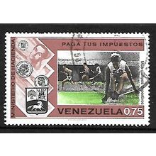 VENEZUELA 1974 PAY YOUR TAXES CAMPAIGN 75c SPORTS STADIUM SG 2270 FINE USED#2