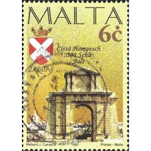 MALTA, Hompesch Gate and Arms, Zabbar, yellow 1997, 6c