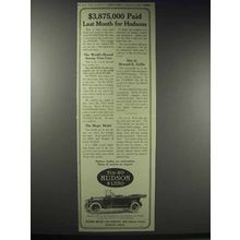 1914 Hudson Six-40 Car Ad - $3,875,000 Paid Last Month