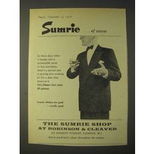 1958 Sumrie Dinner Suit Ad - SumrieÉ of course