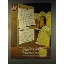 1976 Duncan Hines Lemon Supreme Deluxe II Cake Mix Ad
