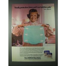 1987 Depend Fitted Briefs Ad - June Allyson - Mom And I Can Both Live With