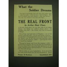 1918 Harper & Brothers Ad - What the Soldier Dreams