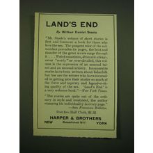 1918 Harper & Brothers Ad - Land's End by Wilbur Daniel Steele