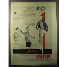 1953 Jantzen Mitin Woolens Ad - The moth and the Femme