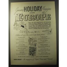 1953 Holiday Magazine Ad - January Holiday Magazine presents Europe