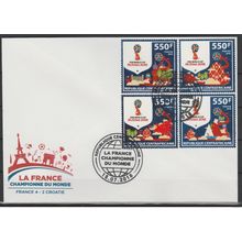 Centrafrique 2018 FDC 15.07.2018 'FRANCE CHAMPION' Coupe du Monde Russie