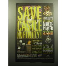 1996 Castle Infinity Video Game Ad - The Internet's Ultimate Multi-Player game