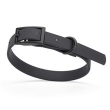 Dog Pet Waterproof Collar - W1/2" x L9"-12" - Black