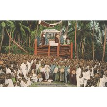 Ceylon Cremation Of A Buddhist Priest Antique India Postcard
