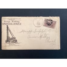 ICOLLECTZONE #231 1893 Water Drilling Wind Pump Ind Advertising Cover (A100)