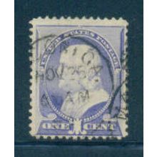 Used 212 1c Benjamin Franklin Barely Clears M01367