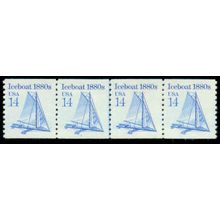 2134 14c Iceboat Very Fine MNH Dry Gum PNC 1/4 R0533