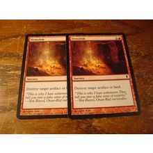 Magic The Gathering, MTG, 2-Cards, 1993-2009, DEMOLISH, nm